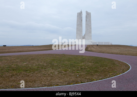 Le monument commémoratif de guerre à la crête de Vimy, près d'Arras, France Banque D'Images