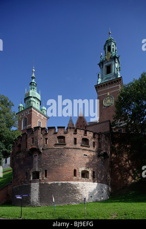 La colline de Wawel et la cathédrale de Wawel Château,Royal,Château,Cracovie, Cracovie, Pologne Banque D'Images