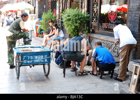 Pingyao est une ville chinoise et dans le centre du comté de Shanxi, en Chine. Il est maintenant connu pour son ancienne bien conservée, mur de la ville. Banque D'Images