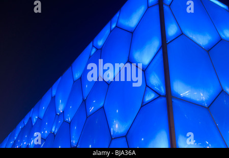 L'extérieur du Centre national aquatique, Beijing, la Chine a également connu comme le Cube d'eau. Banque D'Images