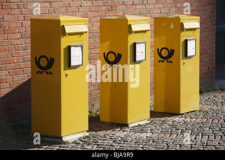 Boîtes aux lettres allemand, Kiel, Allemagne Banque D'Images