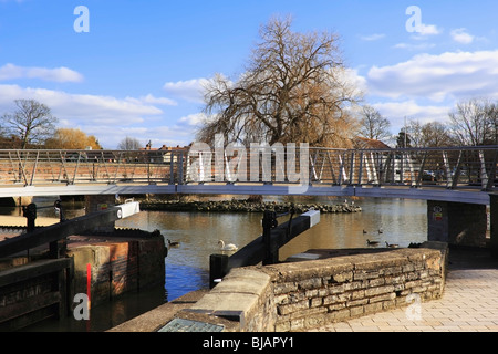 Midlands angleterre warwickshire Stratford upon Avon Stratford sur Avon Canal bassin bancroft Banque D'Images