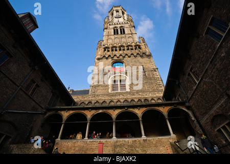 Belfort Bell Tower. Bruges, Flandre occidentale, Belgique. Banque D'Images