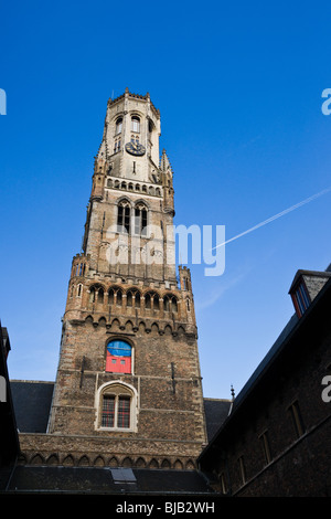 Belfort Bell Tower. Bruges, Flandre occidentale, Belgique. Banque D'Images