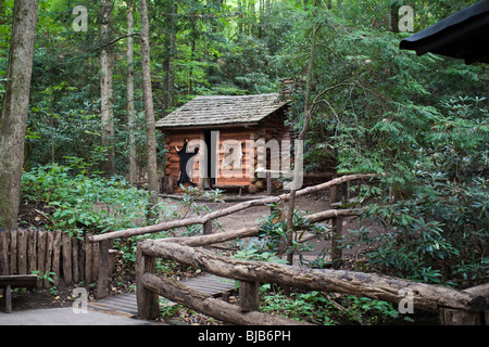 Cherokee native Reservation Oconaluftee Village National Park Caroline du Nord NC photos image Grande haute résolution horizontale aux États-Unis haute résolution US haute résolution Banque D'Images