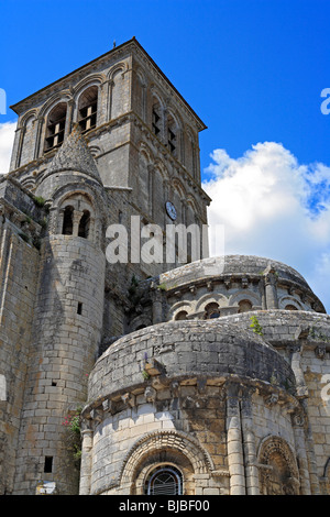 Eglise de Saint Pierre (11-12ème siècle), Chauvigny, Poitou, France Banque D'Images