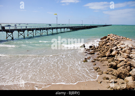 Beachport Jetty, l'un des plus longs de l'Australie du Sud Banque D'Images