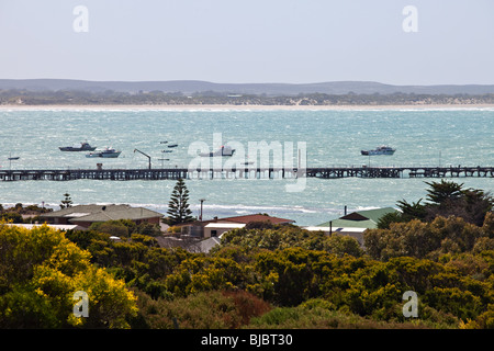 Beachport Jetty, l'un des plus longs de l'Australie du Sud Banque D'Images