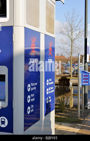 Ville de York park and ride information kiosk York North Yorkshire UK Banque D'Images