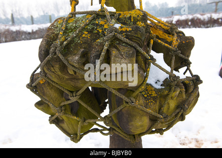 Bataille de Mohacs 1526 Memorial Park dans la neige , Hongrie - photos Banque D'Images
