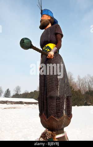 Bataille de Mohacs 1526 Memorial Park dans la neige , Hongrie - photos Banque D'Images