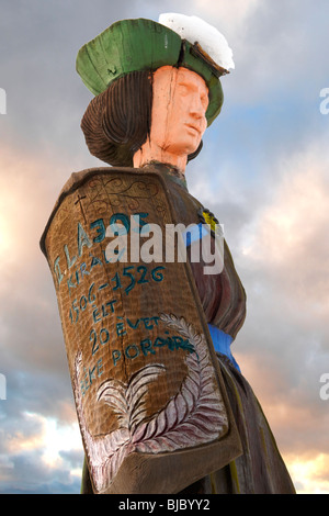 Bataille de Mohacs 1526 Memorial Park dans la neige , Hongrie - photos Banque D'Images