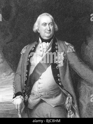 Charles Cornwallis, 1er marquis Cornwallis (1738-1805) gravure sur des années 1800. Banque D'Images