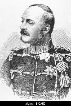 George V (1819-1878) gravure sur des années 1800. Le dernier roi de Hanovre. Banque D'Images