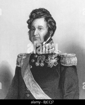 Louis Philippe (1773-1850) gravure sur des années 1800. Roi des Français au cours de 1830-1848. Gravée par H. Meyer. Banque D'Images