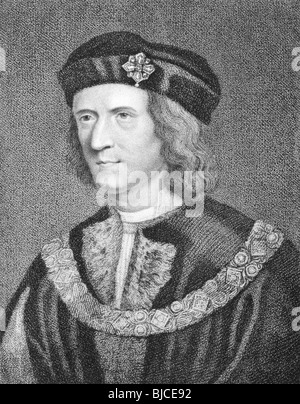 Richard III (1452-1485) gravure sur des années 1800. Roi d'Angleterre au cours de 1483-1485. Banque D'Images