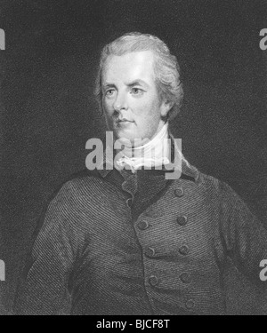 William Pitt, le jeune (1759-1806) gravure sur des années 1800. Plus jeune premier ministre dans l'histoire de Grande-Bretagne. Banque D'Images