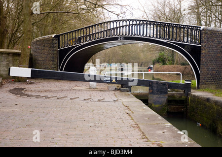 Verrouillage d'Isis, le terminus du canal d'Oxford et son entrée dans la Tamise ou Isis. Banque D'Images