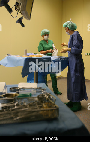 Salle d'opération à l'hôpital d'Helios à Berlin, Allemagne Banque D'Images