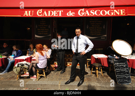 Restaurant au cadet de Gascogne, Place du Tertre, Montmartre Paris France Banque D'Images