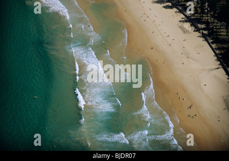 Vue aérienne de la célèbre plage proche de la ville de Sydney. Manly Beach, New South Wales, Australie Banque D'Images