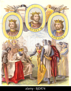 Fiche pédagogique : Rois et Reines d'Angleterre - III - Maison de Plantagenet Banque D'Images