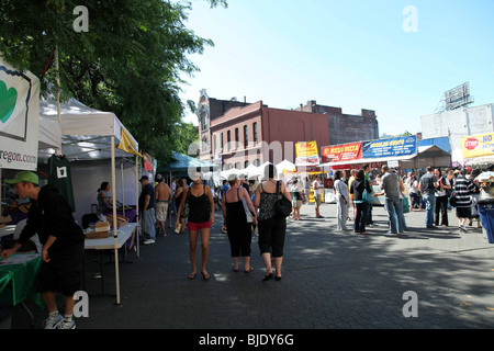 Portland Oregon Skidmore Festival communautaire et du marché Banque D'Images