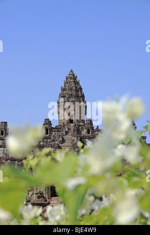 Temple de Bakhong, partie de la groupe Roluos à Angkor, Cambodge Banque D'Images