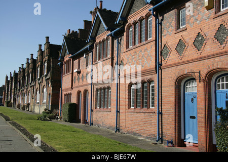 Village de Port Sunlight, Angleterre. wood street cottages. Banque D'Images