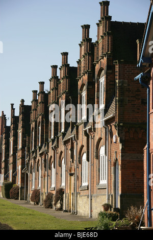 Village de Port Sunlight, Angleterre. wood street cottages. Banque D'Images