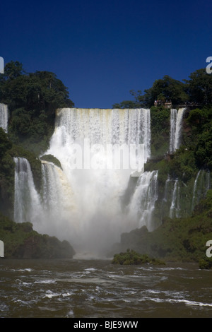 L'adan y eva Adam et Ève tombent sur le circuit inférieur à Iguazu national park, république de l'Argentine, l'Amérique du Sud Banque D'Images