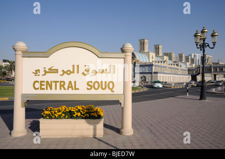 Souk central dans la ville de Sharjah, Emirats Arabes Unis Banque D'Images