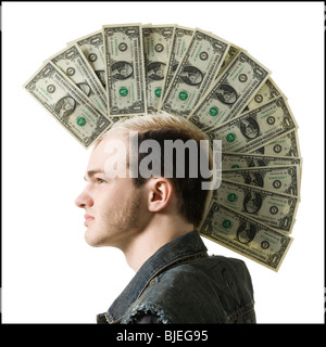 Homme avec un mohawk Banque D'Images