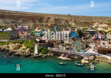 Popeye Village, Malte Banque D'Images