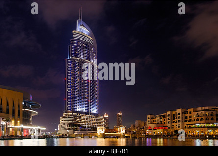 Adresse de l'hôtel de luxe, 63 étages, le centre-ville de Dubaï, aux Émirats arabes unis, Moyen Orient Banque D'Images