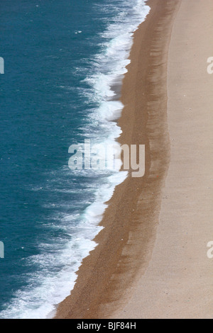 Chesil Beach à partir de portland heights dorset england uk go Banque D'Images