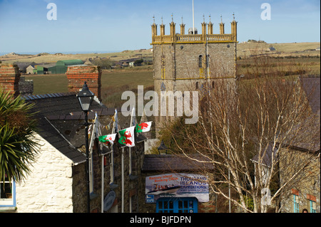 Ville et de la cathédrale St Davids, Pembrokeshire Wales UK Banque D'Images