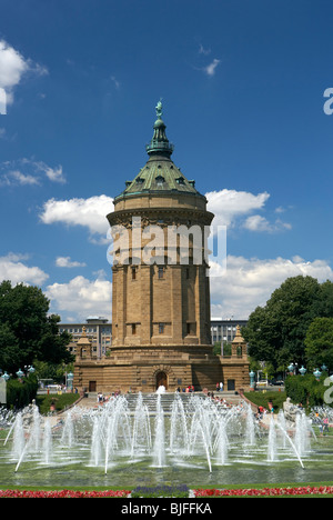 Tour de l'eau à Mannheim, Allemagne Banque D'Images