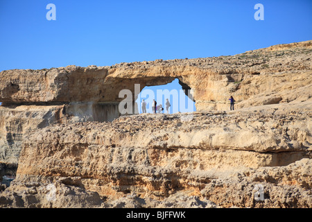 Fenêtre d'azur, Dwejra, San Lawrenz, Gozo, Malte Banque D'Images