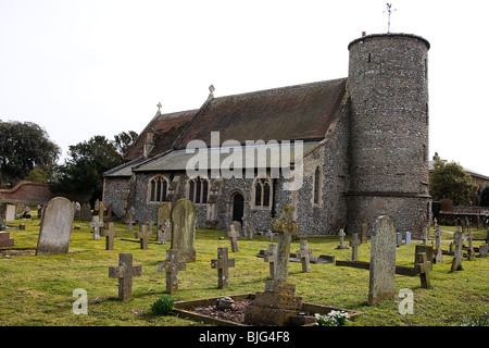 L'église St Mary.Burnham Deepdale Norfolk.UK. Banque D'Images