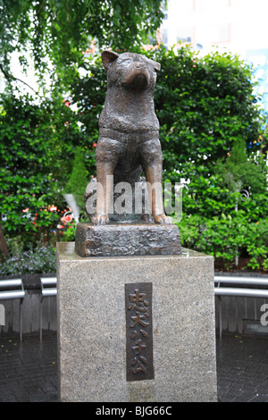 Hachiko Statue, lieu de rencontre populaire, Shibuya, Tokyo, Japon, Asie Banque D'Images