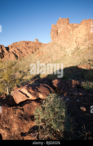 Beauté sauvage de la montagnes KOFA, KOFA Wildlife Refuge, Arizona Banque D'Images