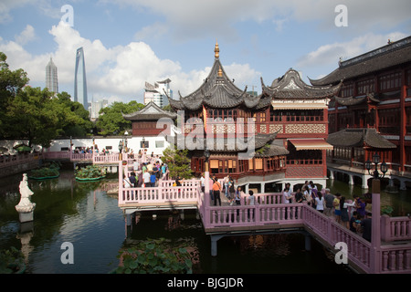 Jardins de Yuyuan et le bazar, dans la vieille ville de Shanghai, Chine Banque D'Images