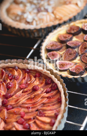 Trois différentes tartes aux fruits - Banque D'Images