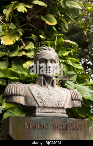 Une statue de Simon Bolivar (1783-1830). Banque D'Images