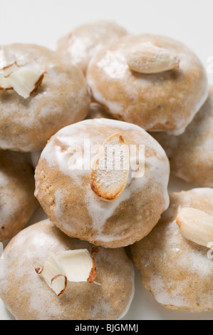 Biscuits aux amandes glacé - Banque D'Images