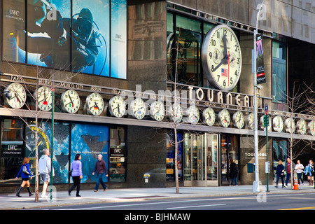 Tourneau Clock Company - le plus important dans le monde, New York City USA Banque D'Images