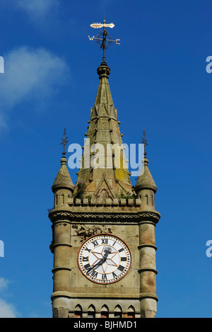 L'horloge, Machynlleth, au Pays de Galles. Banque D'Images