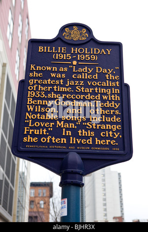 Billie Holiday (1915-1959) connu sous le nom de "Lady Day", elle a été appelée la plus grande chanteuse de jazz de son temps Banque D'Images