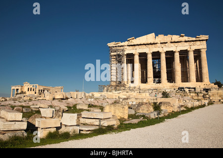 Le Parthénon sur l'Acropole à Athènes, Grèce. Banque D'Images